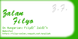 zalan filyo business card